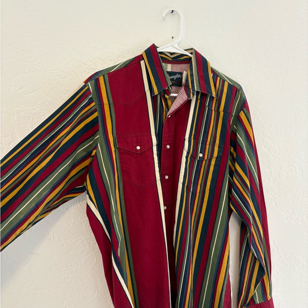 Wrangler Brush Popper Pearl Snap Shirt